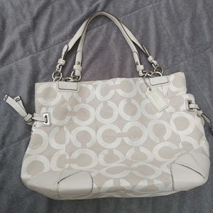 Coach Peyton Canvas OP ART Signature Tote 14573
